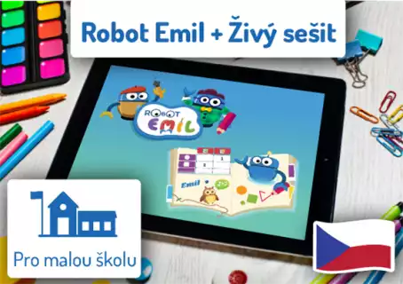 Robot Emil + Živý sešit - licence na 1 rok pro malé školy